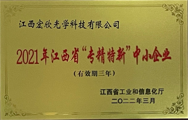 2021年江西省”专精特新“中小企业